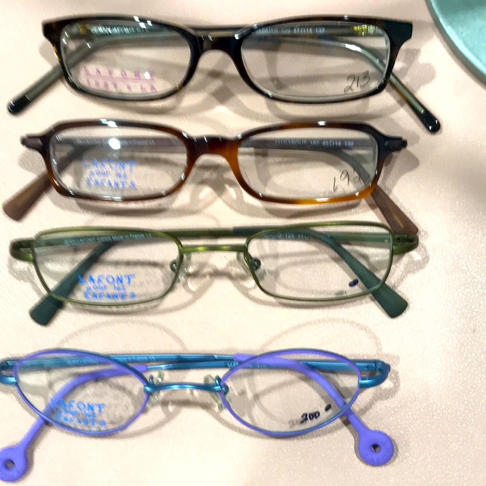 LaFont Kids Glasses. Whole lot. Never owned. All four for the one total price!!